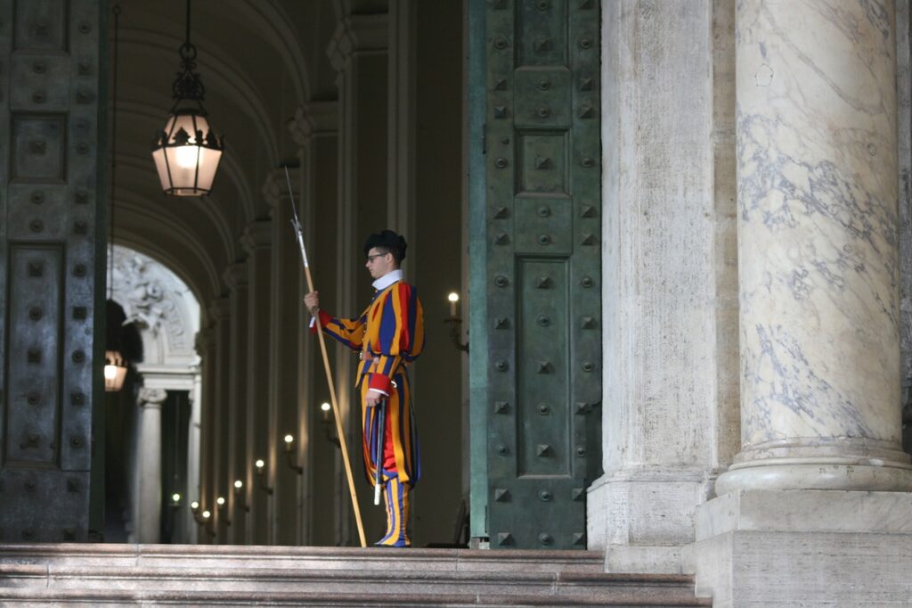 Swiss palace guard.